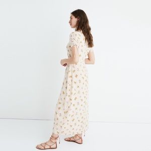 Madewell silk wrap maxi dress